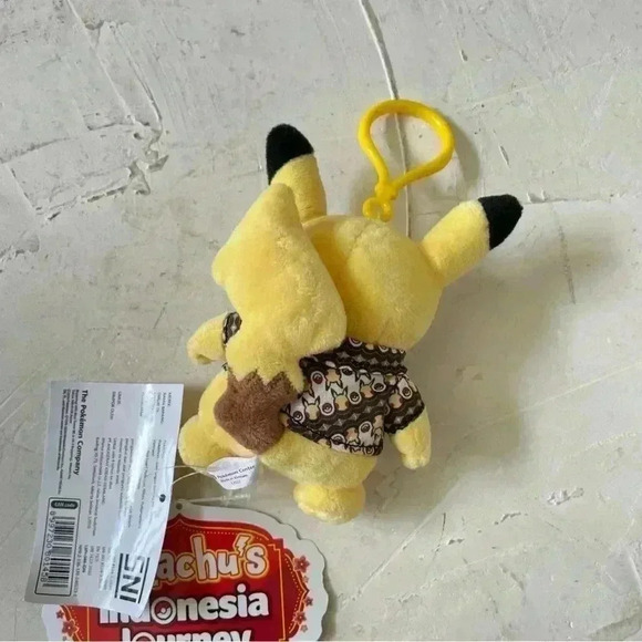 Pokemon Pikachu Plush Keychain 5 Inch Berkemeja Batik Xatu Ship From USA - Picture 3 of 10